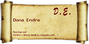 Dona Endre névjegykártya